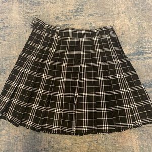 Plaid pleated skirt